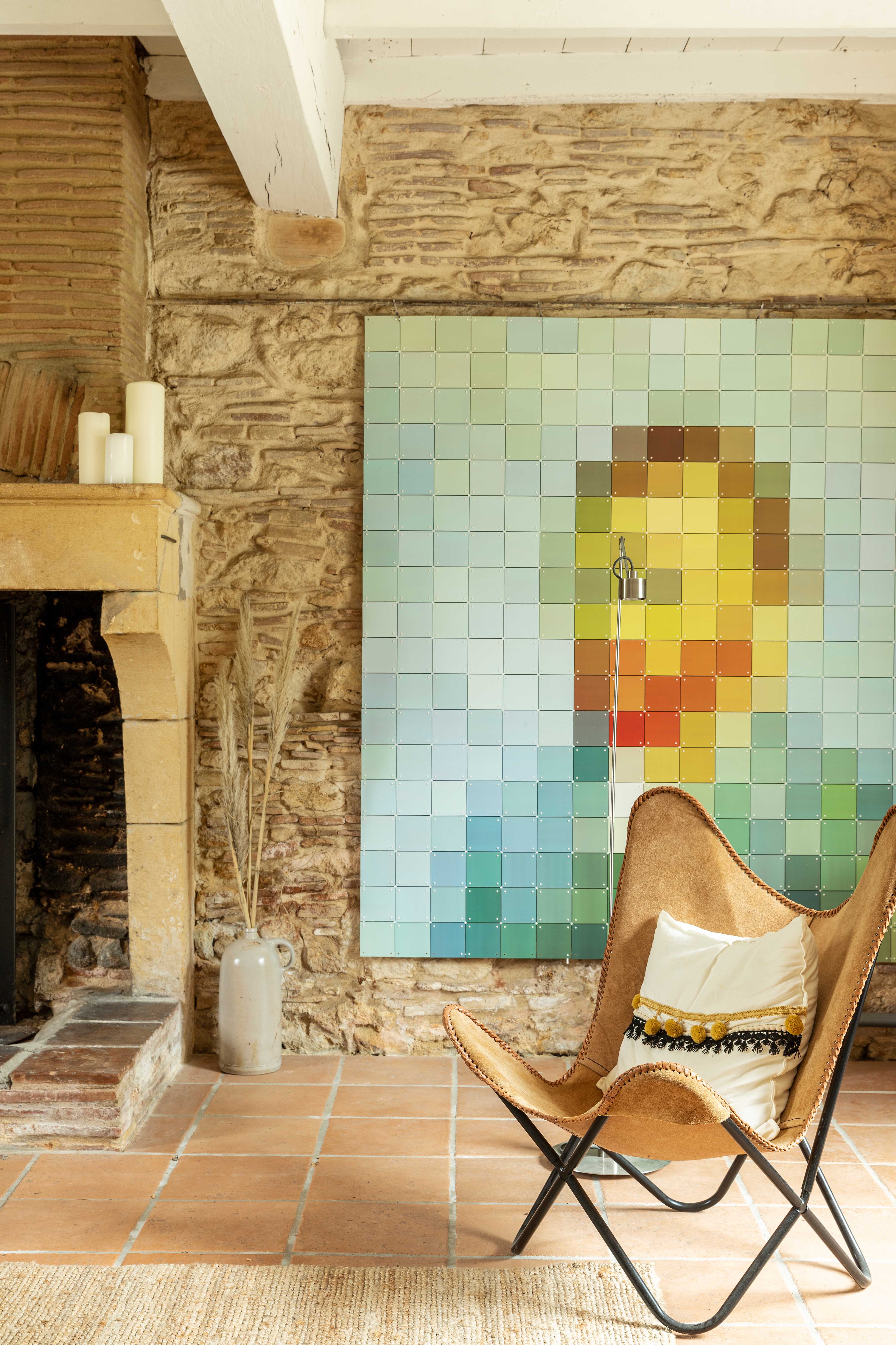 Rustic French interior with antique furniture at Chez Le Vigneron holiday rental